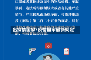 出疫情国家/疫情国家最新规定
