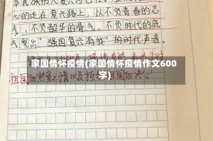 家国情怀疫情(家国情怀疫情作文600字)
