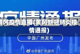 黄冈疫情直播(黄冈新冠肺炎疫情通报)