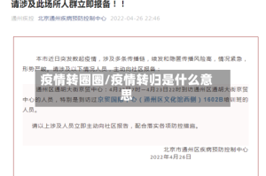 疫情转圈圈/疫情转归是什么意思