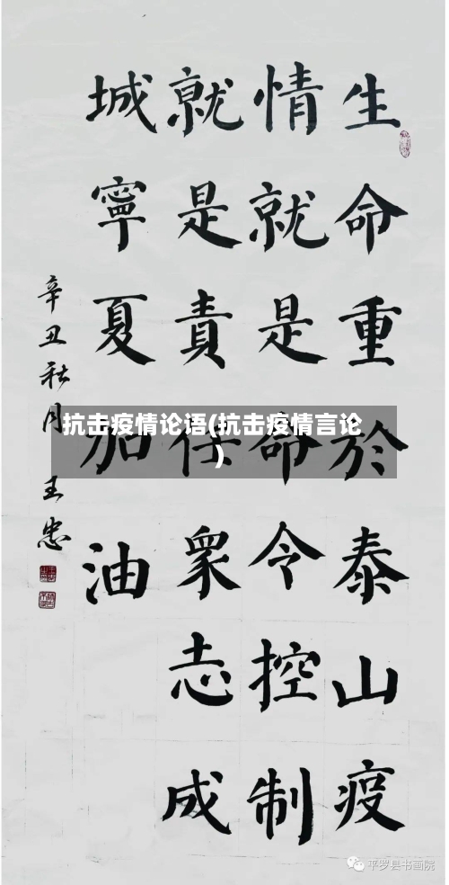 抗击疫情论语(抗击疫情言论)-第3张图片