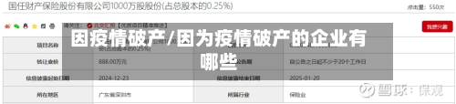 因疫情破产/因为疫情破产的企业有哪些-第3张图片