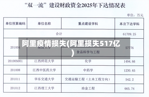 阿里疫情损失(阿里损失517亿)-第1张图片